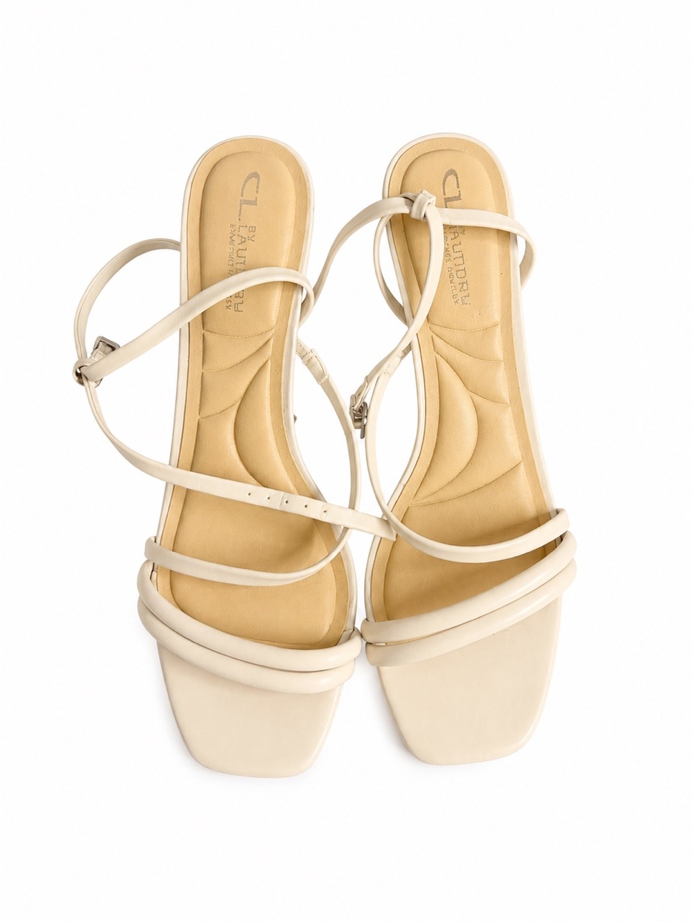 CL by Laundry Cream Strappy Sandals - Size 8.5M
